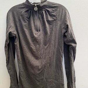 Michael Kors MK Pullover Workout Shirt Jacket Mock Neck Zip Hang Tag Size Medium